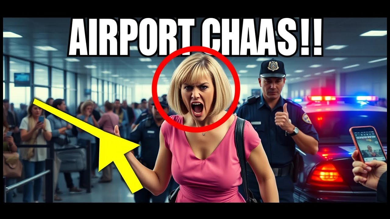 Airport Chaos ✈️🚨 Karen Freaks Out on Police | Shocking Confrontation Goes Viral 2025