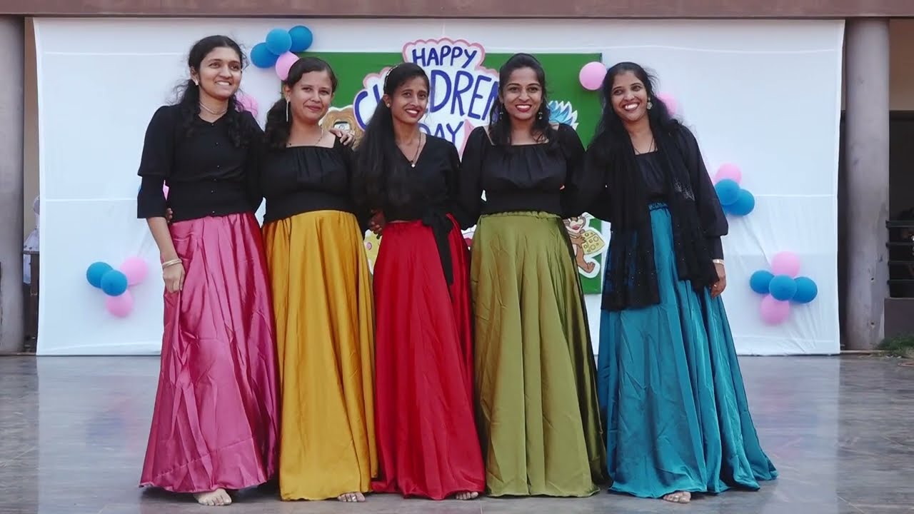 Children's day dance performance by teachers of St Francis of Assisi school Chikodi 