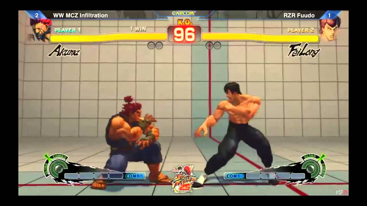 Street Fighter 25th Anniv. Tournament SSF4 v2012 Loser Finals WW MCZ Infiltration vs RZR Fuudo