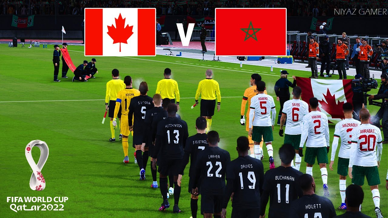 Canada vs Morocco - Group Stage - FIFA World Cup 2022 - Full Match All Goals | PES Gameplay