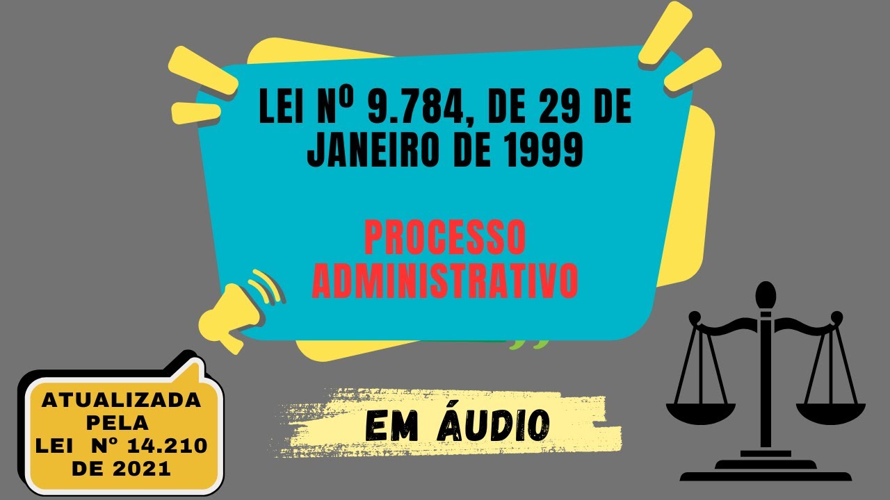 Lei nº 9.784 - Processo Administrativo - Em Áudio - ATUALIZADA pela Lei 14210 de 2021