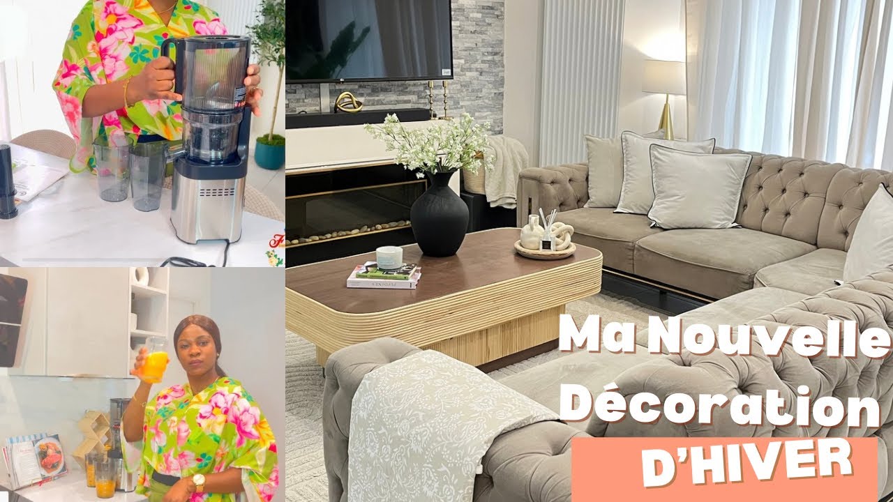 DU CHANGEMENT DANS MON SALON Decoration d’hiver 2025/AMZCHEF EXTRACTEUR DE JUS #amzchef/vie de maman