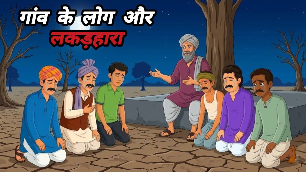 गांव के लोगों ने पकड़ा लकड़हारे के पैर |Lakadhare Ki Seekh |Moral Story |Cartoon video |Hindi story|
