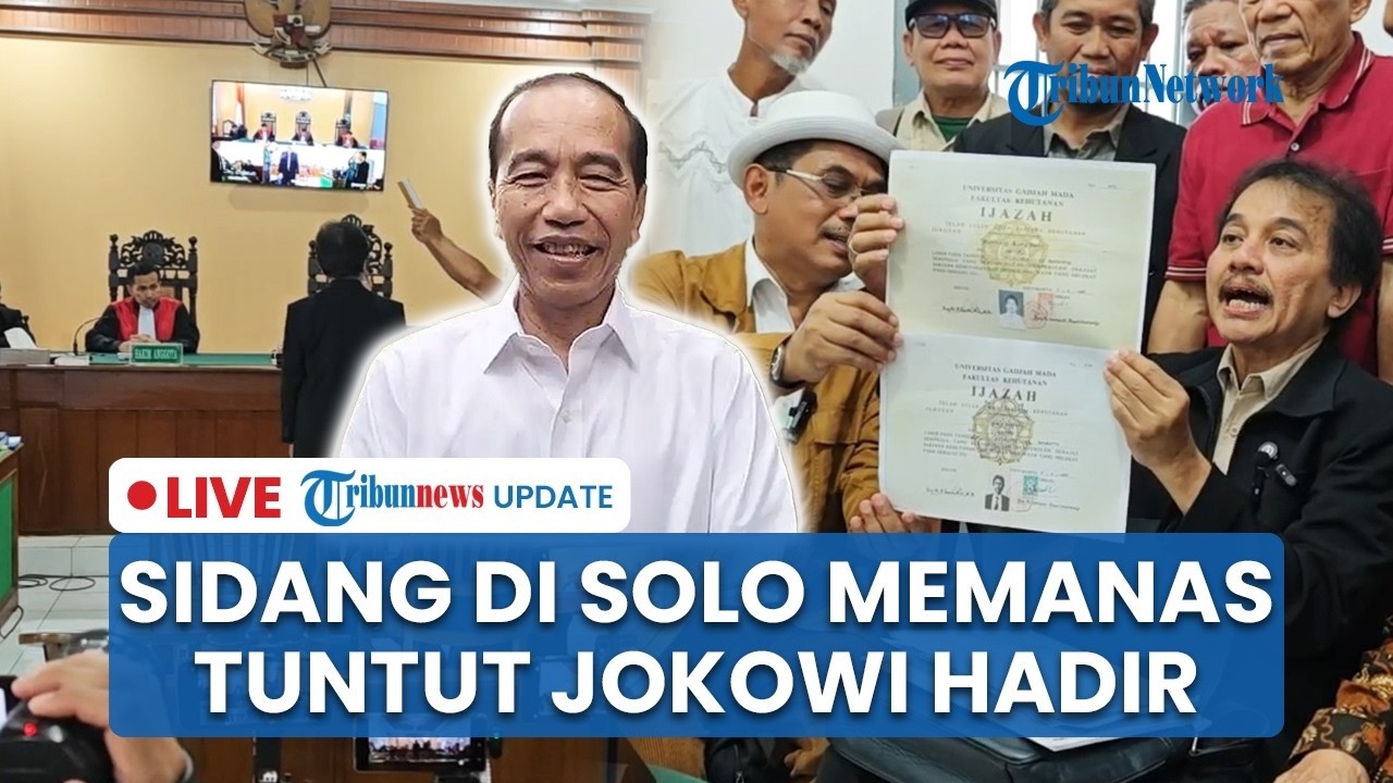 🔴Sidang Gugatan Ijazah Jokowi di PN Surakarta Memanas, Roy Suryo Cs Minta Hakim Hadirkan Tergugat