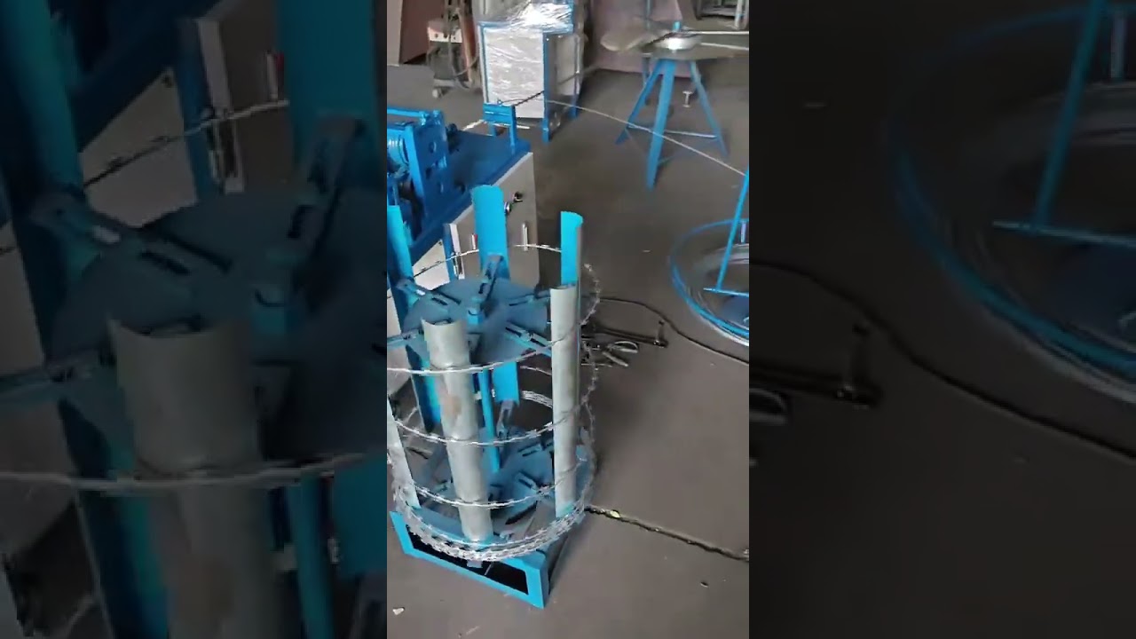 High speed razor barbed wire forming machine new machine test working 