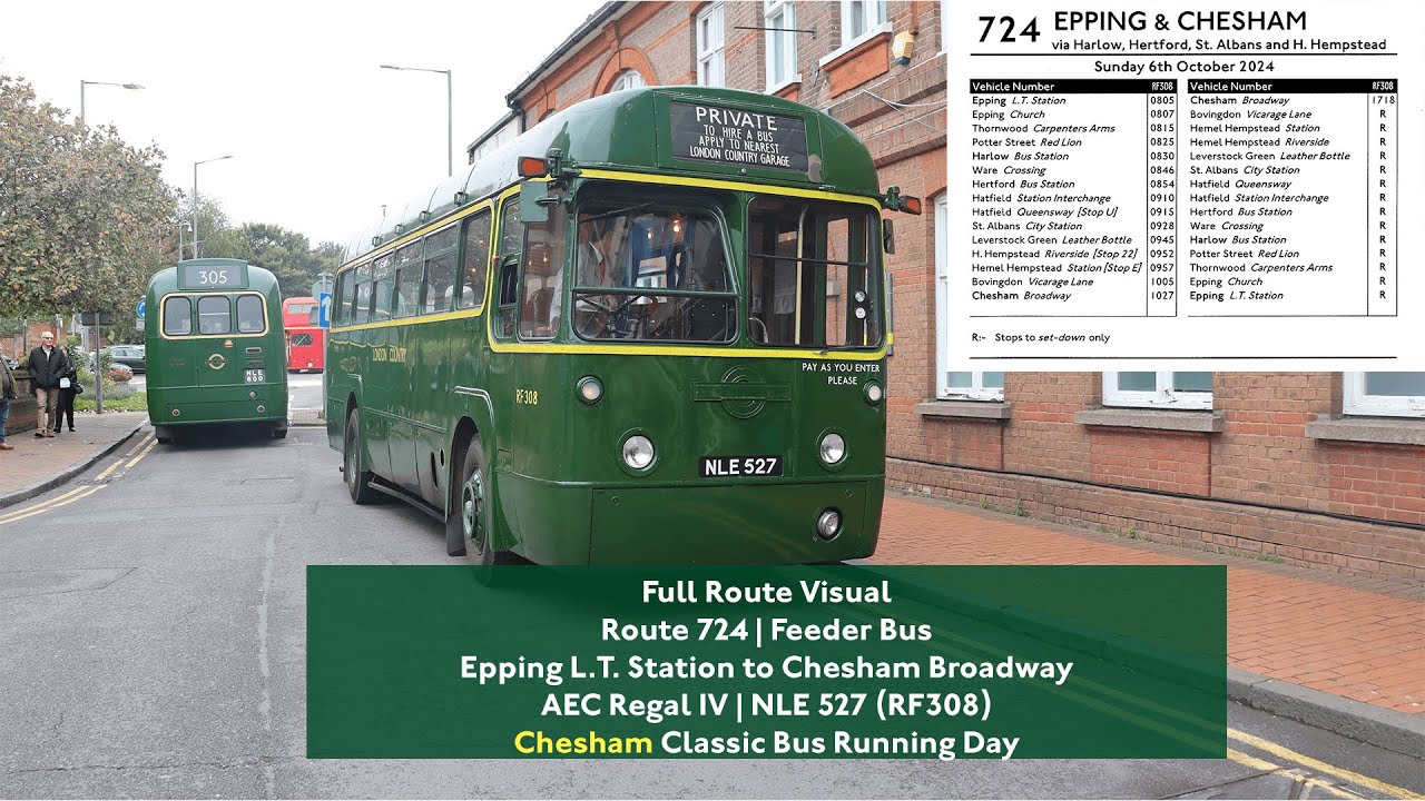 FRV | Route 724 - Epping Station to Chesham Broadway | AEC Regal IV | Feeder Bus | RF308 (NLE 527)
