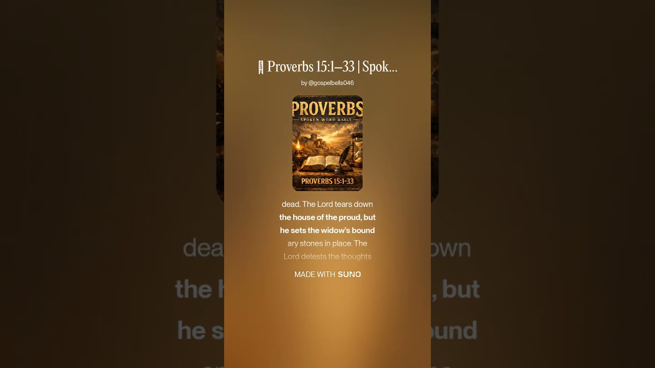 📖 Proverbs 15:1–33 | Spoken Word 