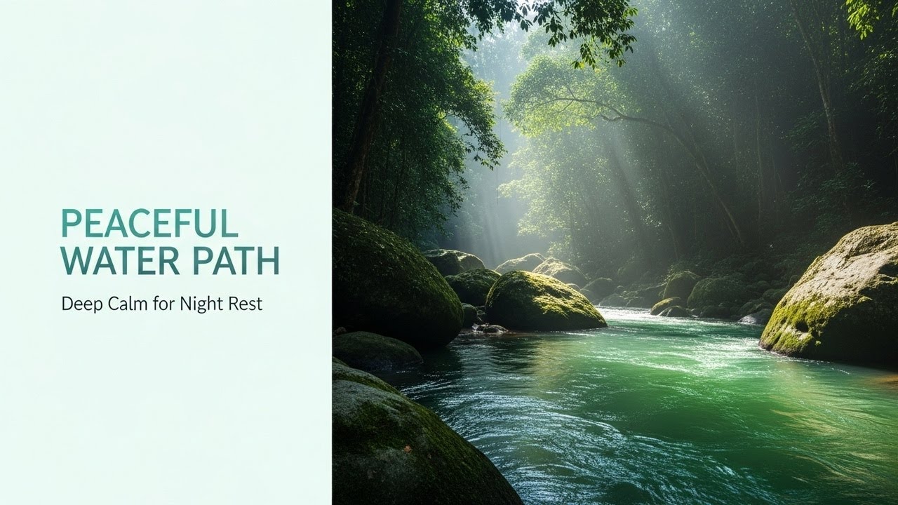 Beautiful Forest Ambience with Green Stream Flow for Study Meditation Inner Peace and Stress Relief