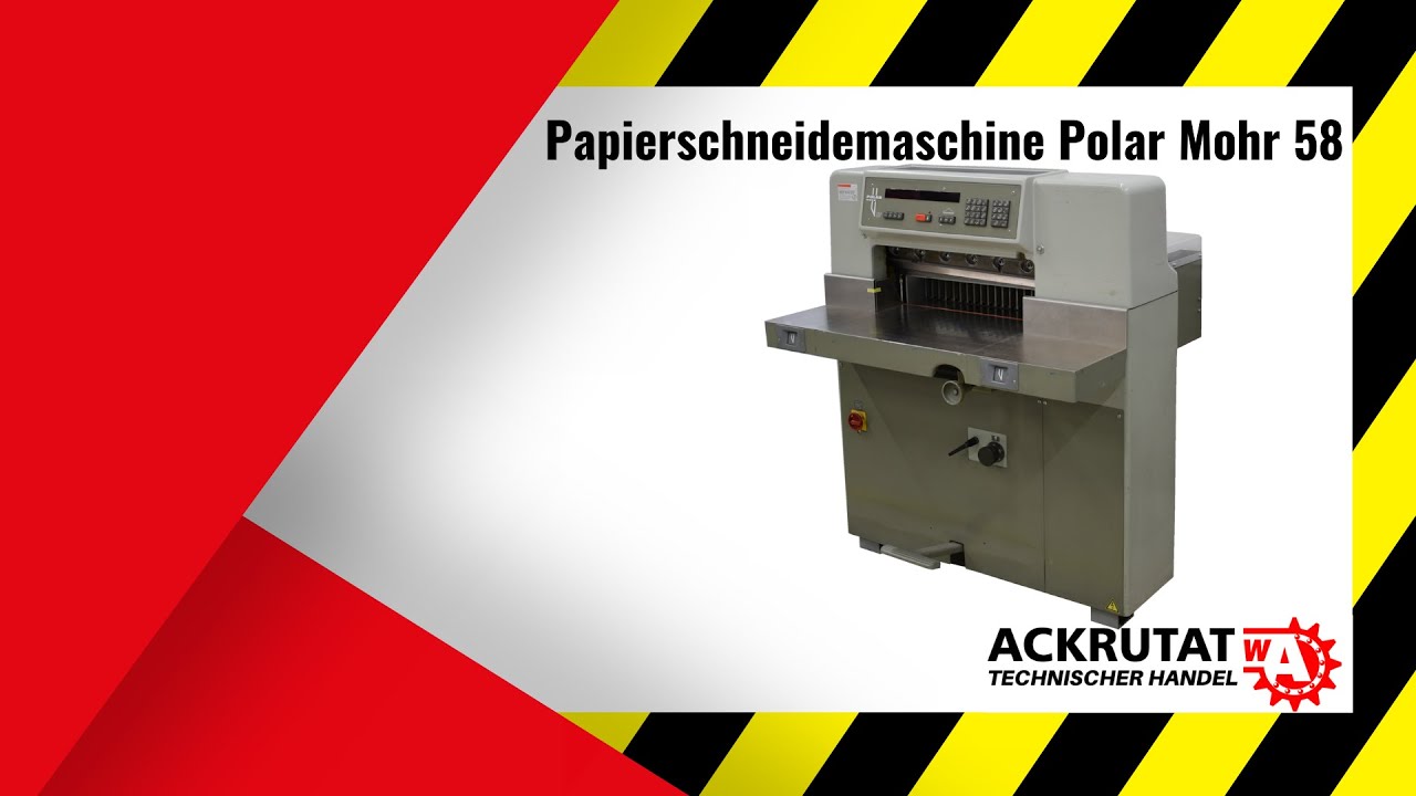 📂Polar Mohr Schnellschneider Polar 58 EM Cutter Schneidemaschine Produktvideo | Ackrutat-Shop