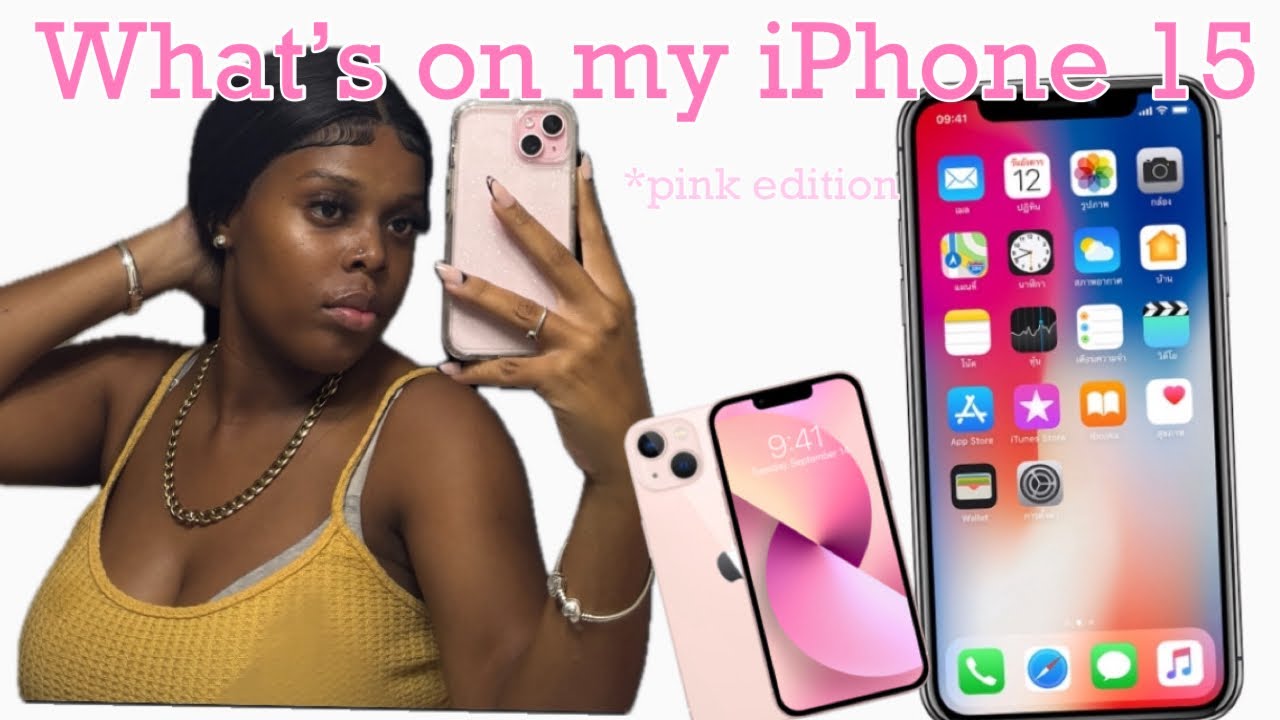 WHAT'S ON MY IPHONE 15 PRO MAX |IOS 16 | pink iPhone