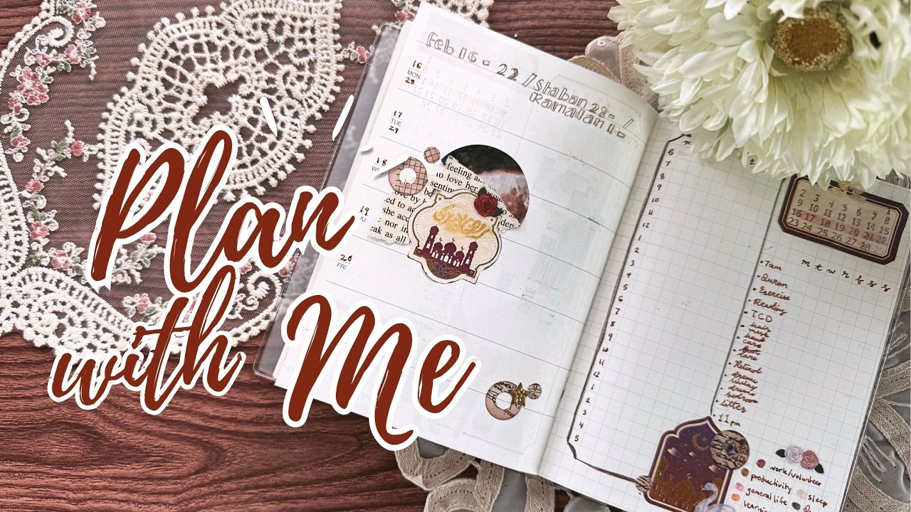Plan With Me — ASMR Beginner Friendly Ramadan Theme Spread  ✨