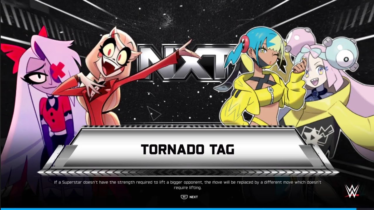 Vaggie and Charlie Vs Iono and Canari Tornado Tag Match (WWE 2k26 PreSeason)
