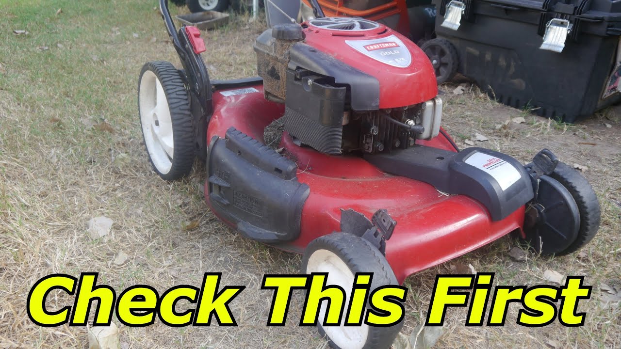 Free Craftsman Lawnmower would not start, carburetor problems?