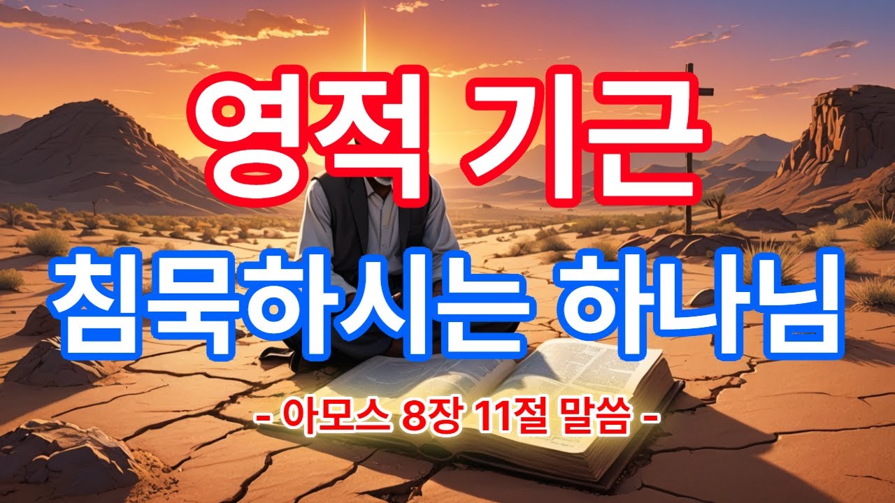 영적 기근, 침묵하시는 하나님  -아모스 8장 11절 말씀-
