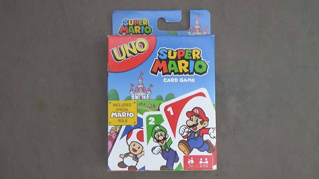 Открытие карточной игры UNO Super Mario