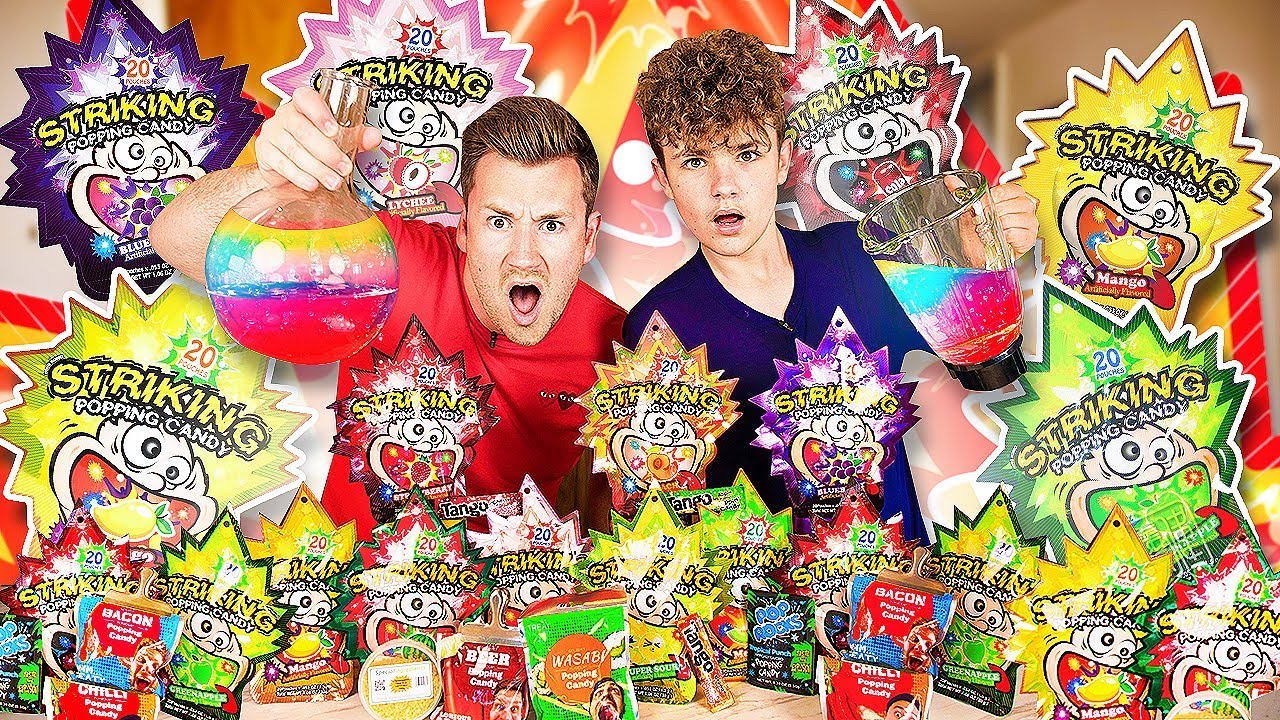 BROTHERS BLEND AND TASTE EVERY FLAVOUR OF POPPING CANDY