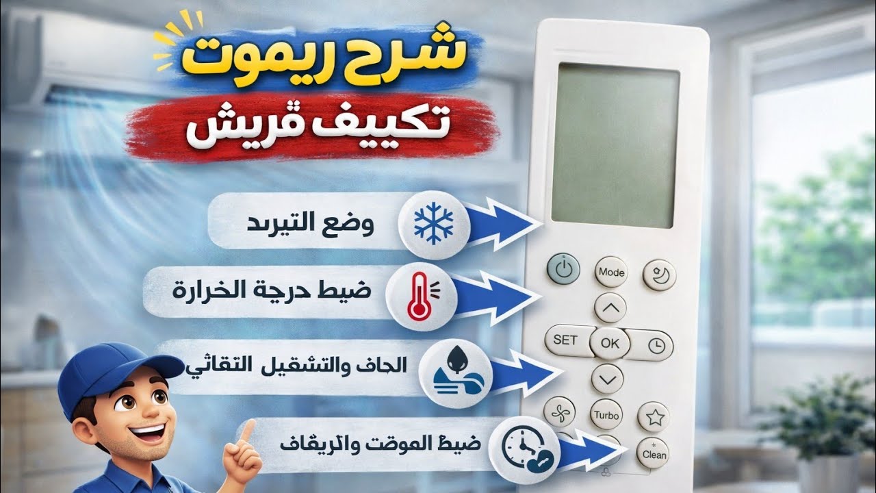 شرح ريموت تكييف فريش 🔍‼️ واستفيد بكل المميزات.