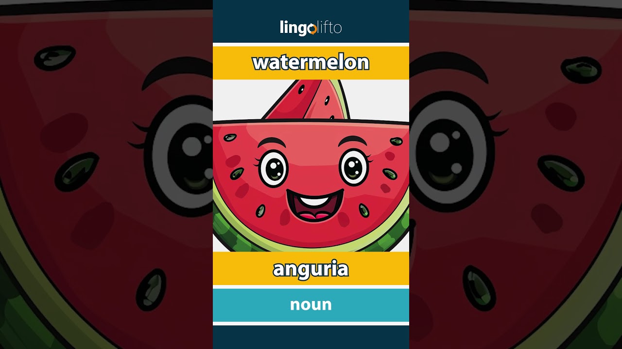 🇬🇧🇮🇹 watermelon - anguria : vocabulary builder : learn English : impariamo l'inglese
