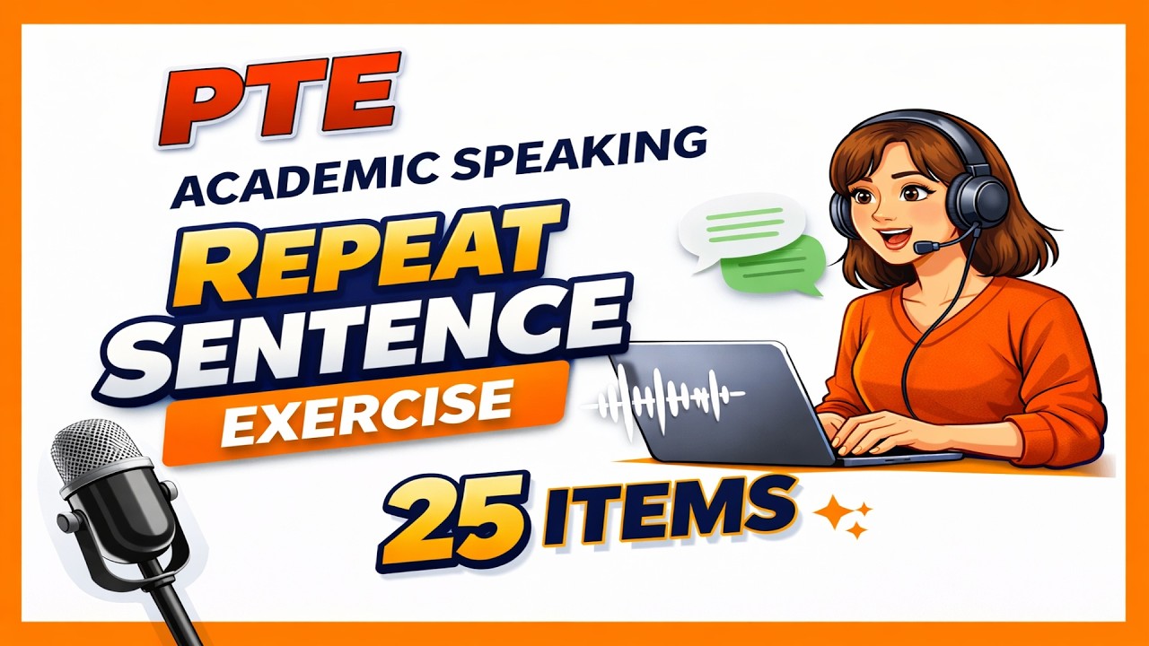 PTE Speaking Practice Test: 25 Repeat Sentence (2026)