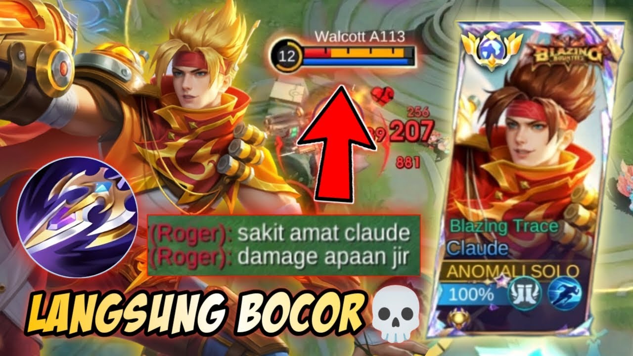 LANGSUNG BOCOR! BUILD CLAUDE PENGHANCUR META HEAL! SESAKIT APA DAMAGENYA? | TOP GLOBAL CLAUDE - MLBB