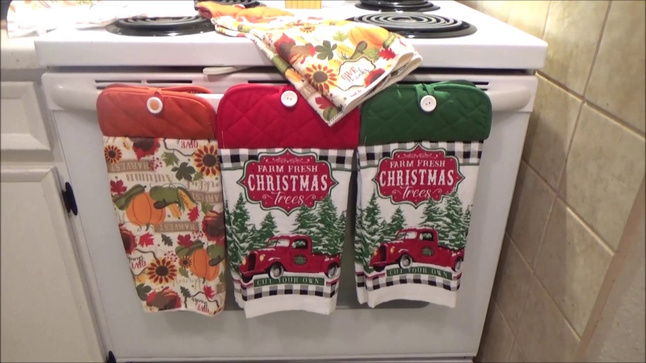 Dollar Tree / General Hanging Towel DIY Red Truck and Thanksgiving