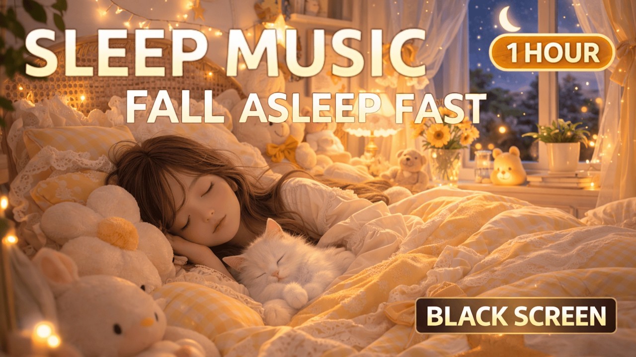 Fall Asleep Fast 🌙 3 Hour Deep Sleep Music Black Screen | Relaxing Sleep Music