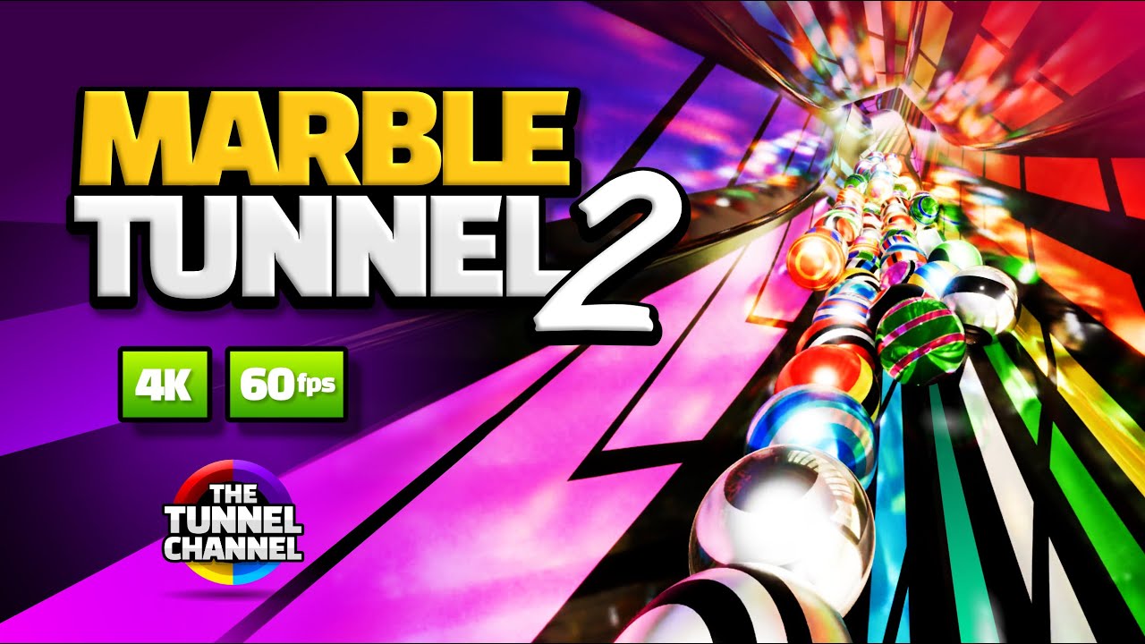 Intense Marble Tunnel V2  | #marbles #marblerun #tunnelrun #asmr #sensory #tunnel #animation #3D