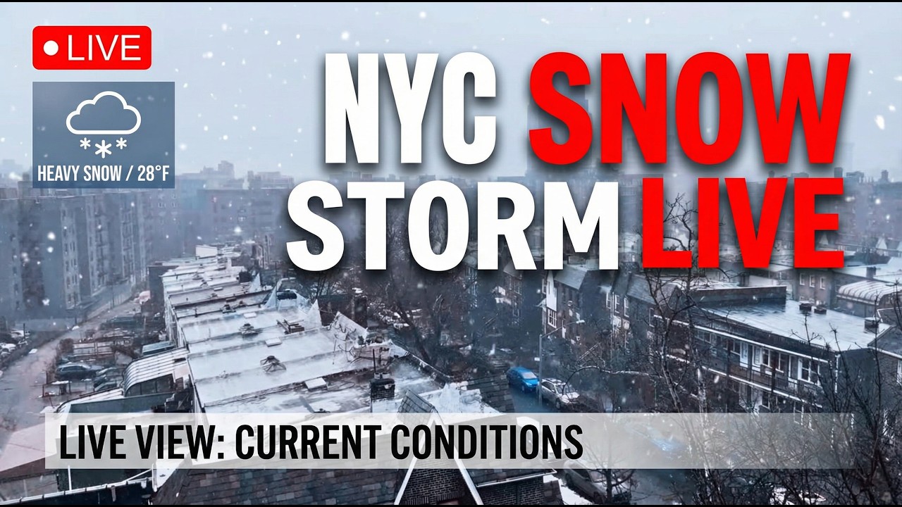 🔴 LIVE: NYC Snowstorm 2026 | Real-Time Blizzard View