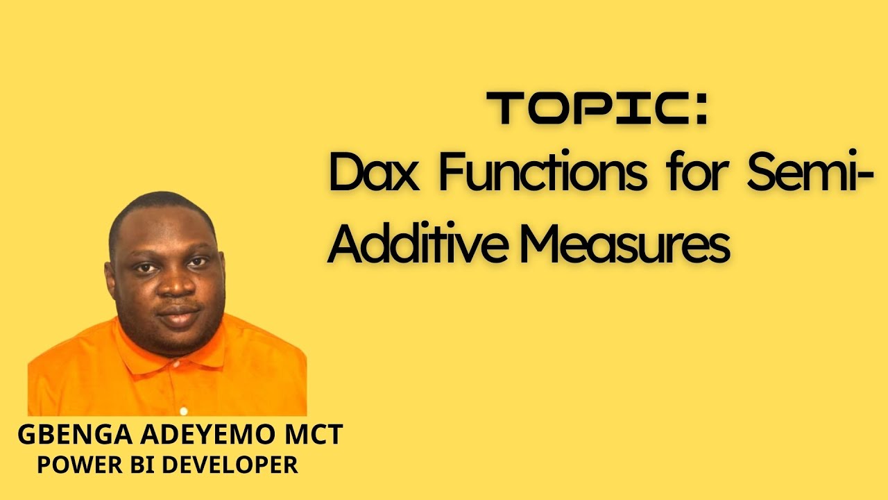 Dax Functions for Semi Additive Measures in Power BI #powerbi #dax #dataanalytics