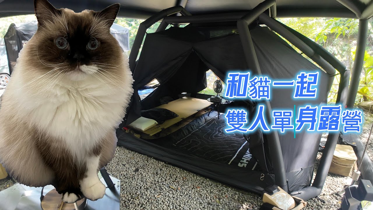 【 2025  明裕山水 】CAMVIL｜ Sa-Gat Air 充氣客廳｜CRAB 4P+ AIR 充氣螃蟹帳｜和貓一起雙人單身露營