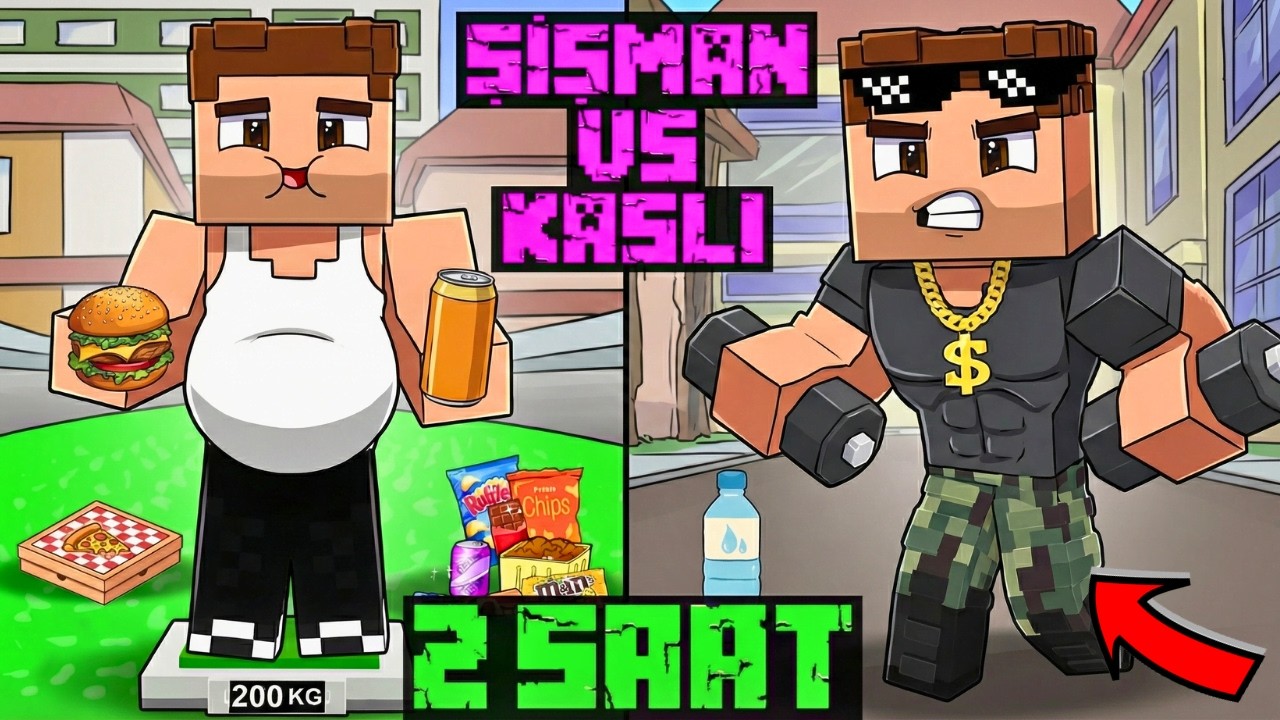 Ali'nin Hayatı: 200 Kilodan V&uuml;cut Geliştirme Şampiyonuna! 😱 -Minecraft