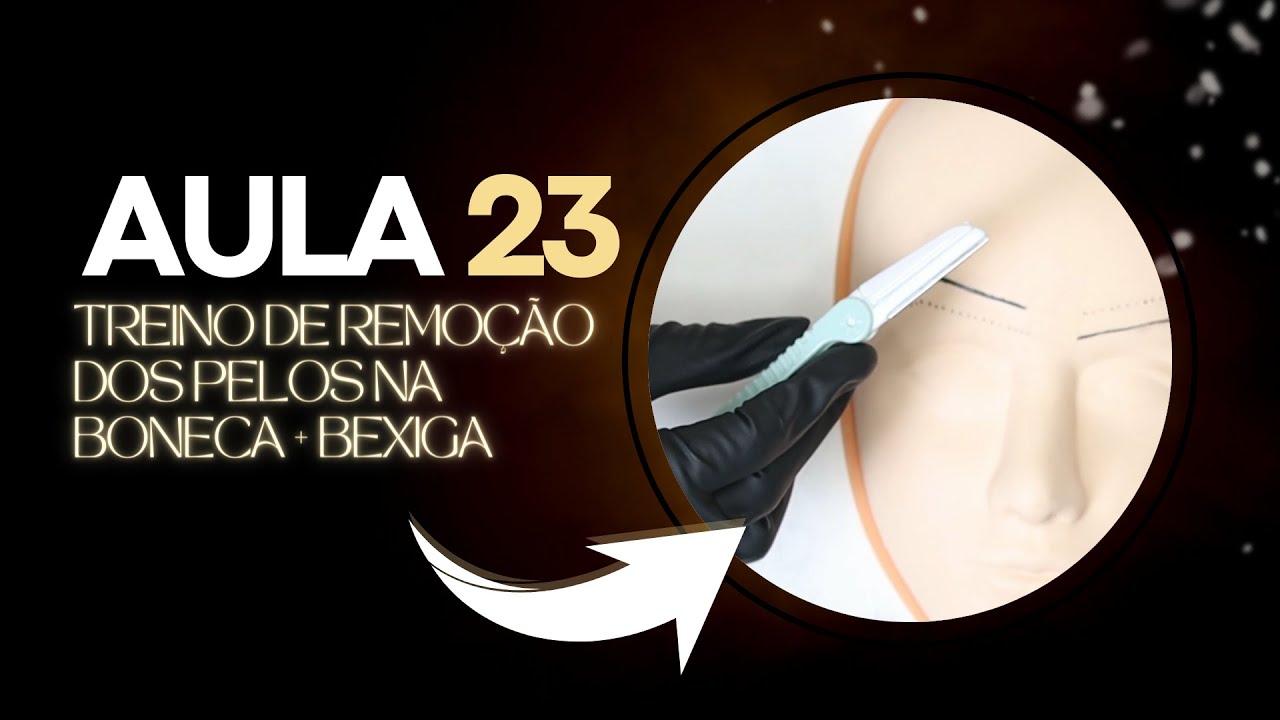 Treino de remoção dos pelos das sobrancelhas | Curso de sobrancelhas gratis | Ep23