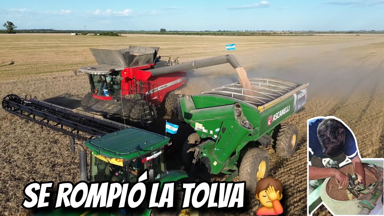 COSECHANDO con BARRO, EMBOLSANDO el TRIGO se ROMPI&Oacute; el ASCANELLI a la NOCHE