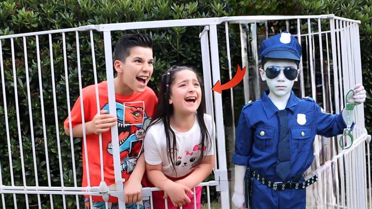 غزل وتيم تحدي يوم كامل خلف القضبان 😱😱