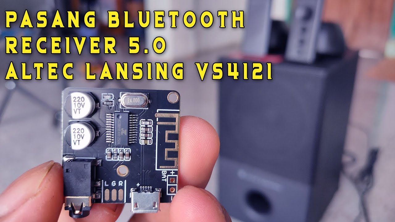 Pasang Bluetooth Recivier di Speker ALTEC LANSING VS 4121 - MAKIN Keren Bluetooth v5 True Stereo