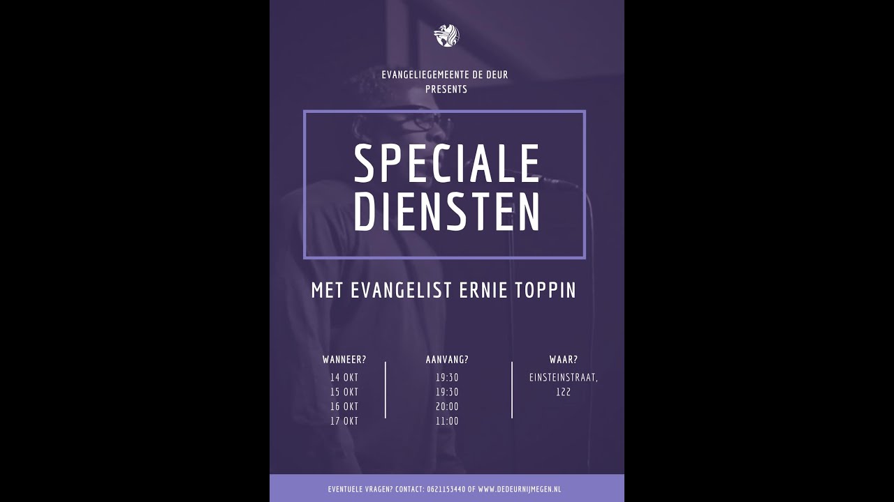Dienst met E. Toppin. | Zondagmorgen 17-10-21