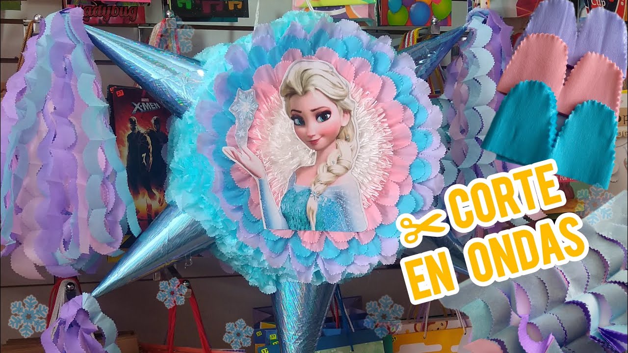 Decorando piñata con picos / Piñata de Frozen #frozen #piñatas