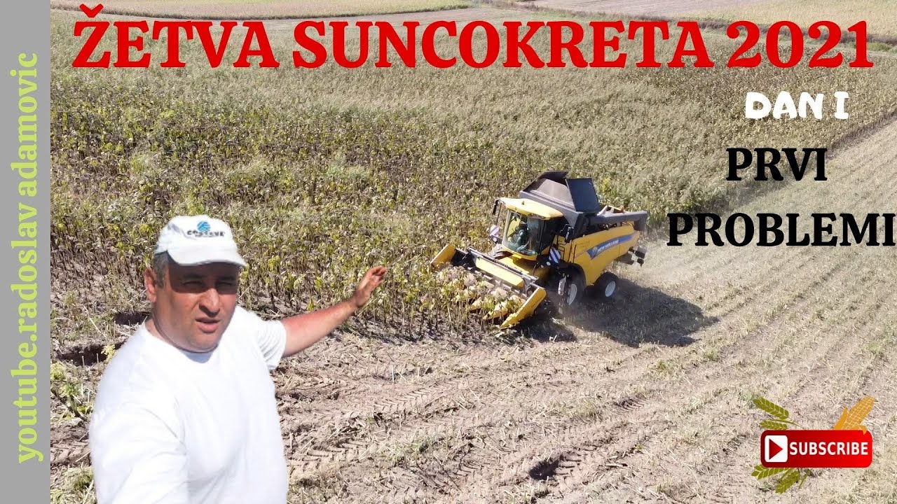 ŽETVA SUNCOKRETA 2021: Dan I ( PRVI PROBLEMI ) ; SUNFLOWER HARVEST 2021: Day I (FIRST PROBLEMS)