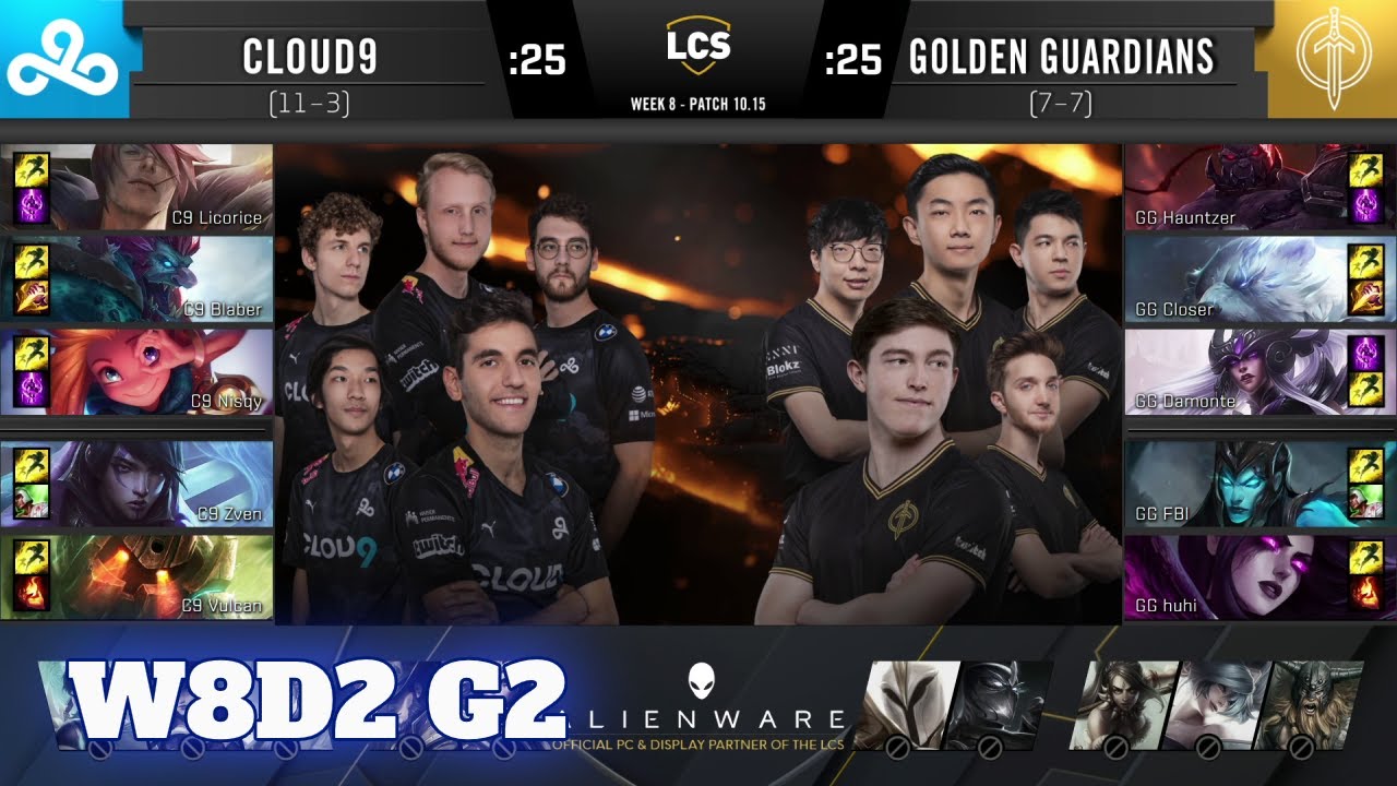 Cloud 9 vs Golden Guardians | Week 8 Day 2 S10 LCS Summer 2020 | C9 vs GG W8D2