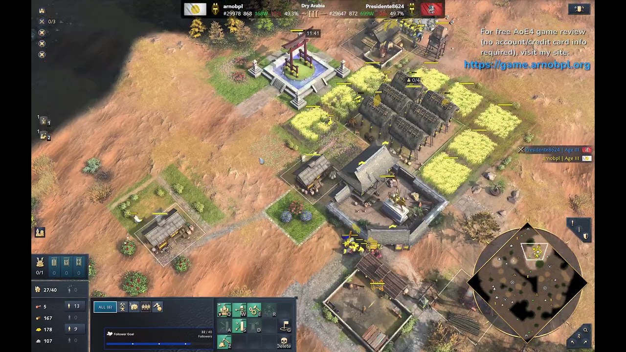 AoE4 Ranked Multiplayer - Japanese vs Rus | Dry Arabia 1v1 (2026/04/10)