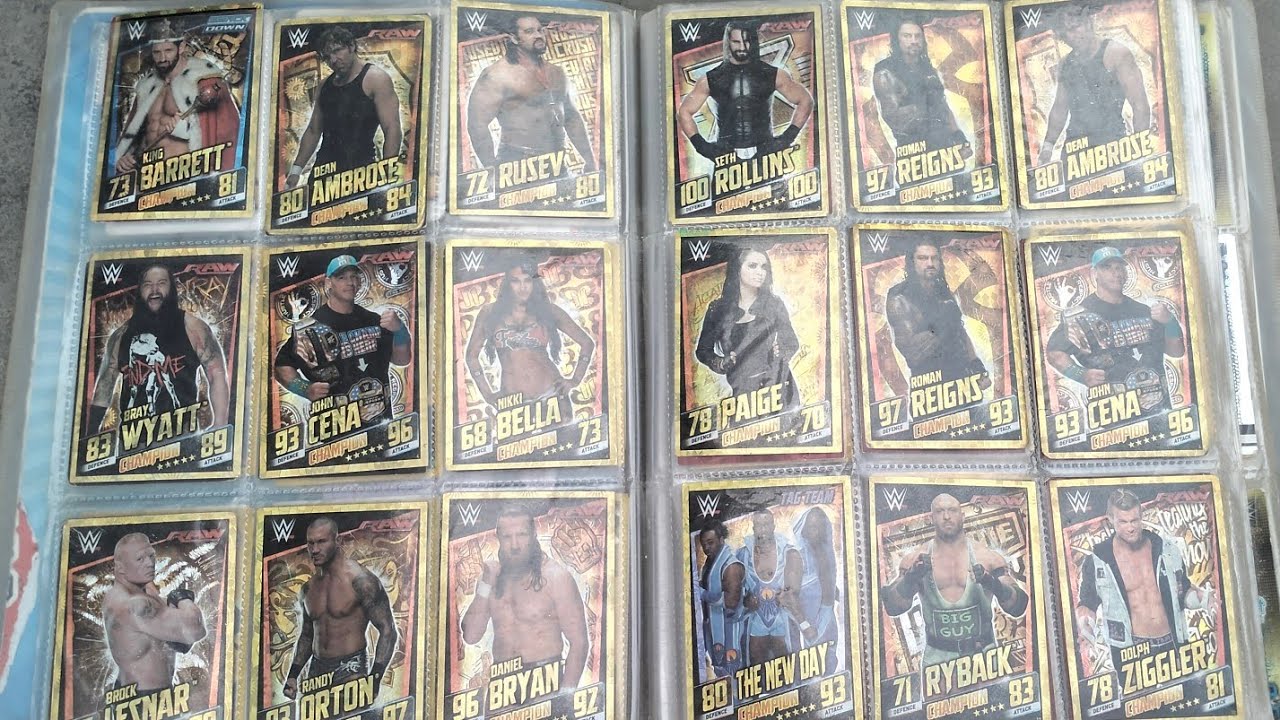 WWE slam attax card gold and silver full collection