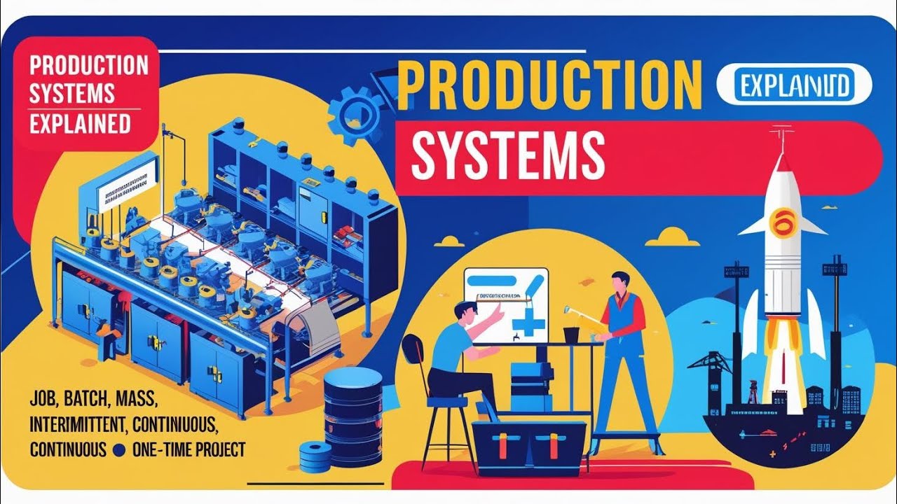 🔥 Production Systems Explained | Job, Batch, Mass, Intermittent, Continuous & One-Time Project #IOM 