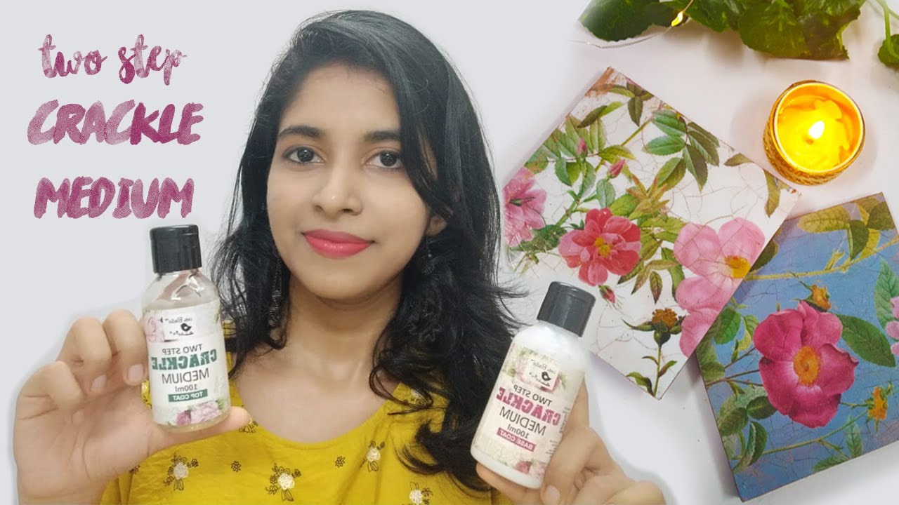 CRACKLE EFFECT | Using two step crackle medium | How to use Crackle medium with decoupage| BeCre8ive