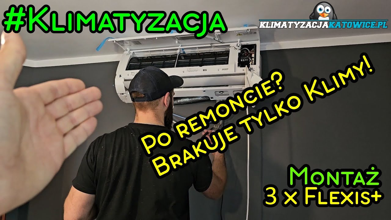 Wszystko wyremontowane tylko klimatyzacji brak! Montaż Klimatyzacji HAIER Multisplit 3 x Flexis +