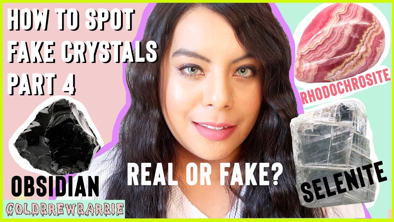 HOW TO SPOT FAKE CRYSTALS | PART 4 | OBSIDIAN , RHODOCHROSITE & SELENITE | ARE YOUR CRYSTALS FAKE??
