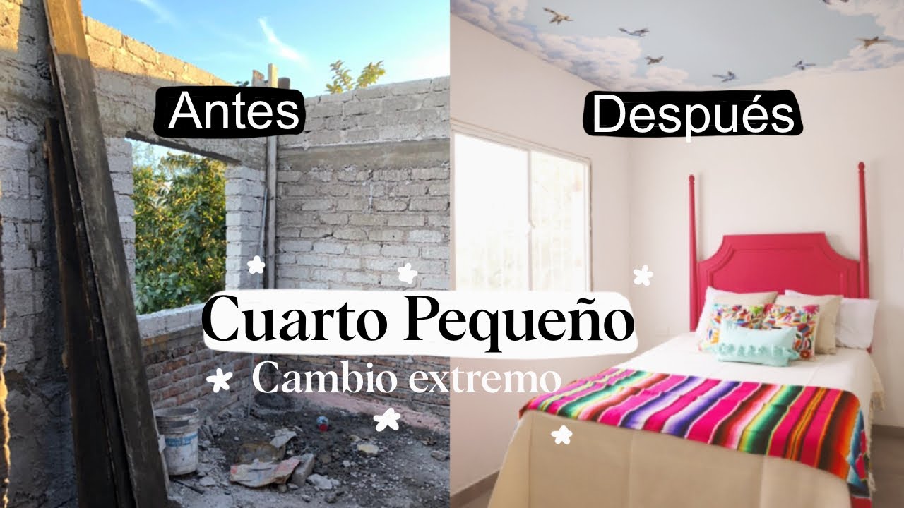 ✅ INCREIBLE ANTES Y DESPUES CUARTO pequeño INFONAVIT 😱❤️