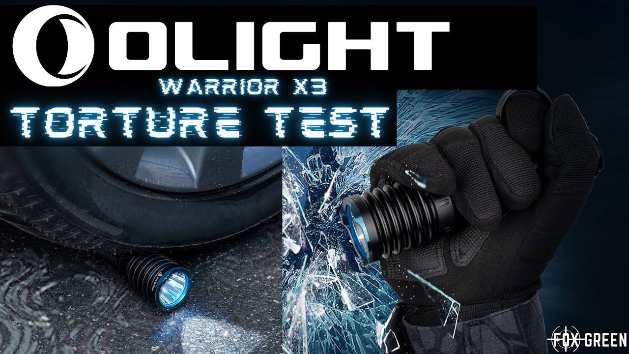 Olight WARRIOR X3 Tactical FlashLight - TORTURE Test & REVIEW