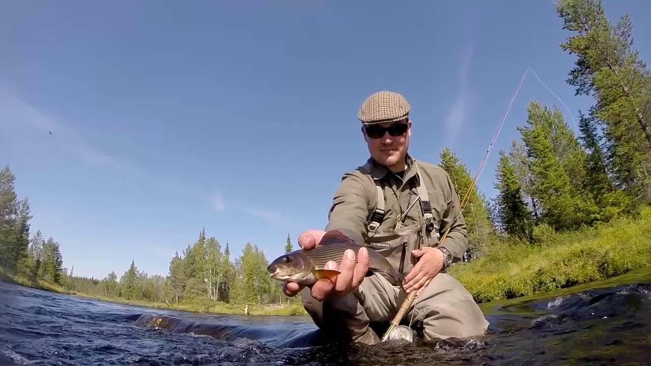 Fly fishing at Kairiver, Finland, Lapland