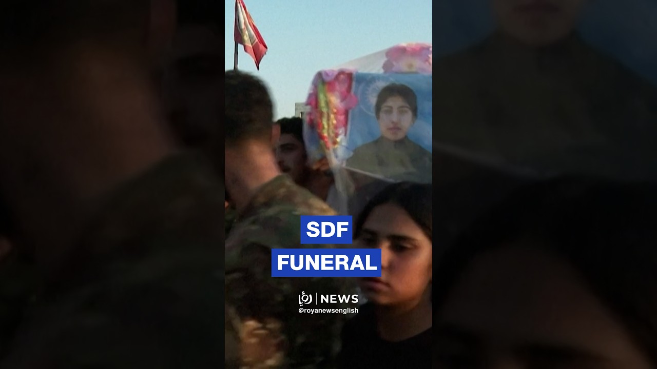 SDF Holds Funeral Procession in Qamishli After Government Merger Announcement