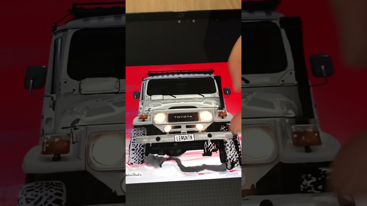 Drawing Toyota BJ40 - Procreate App on iPad
